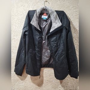 Black Columbia Jacket with fur around the neck
